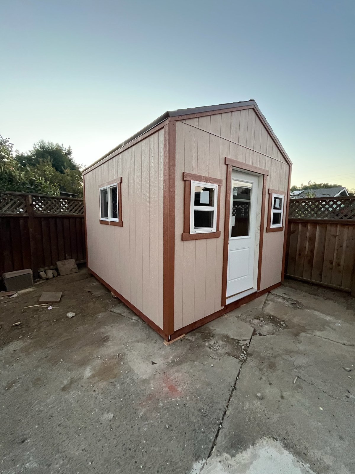 Interior framing of a custom shed